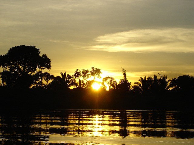 Sunset in the Amazon
